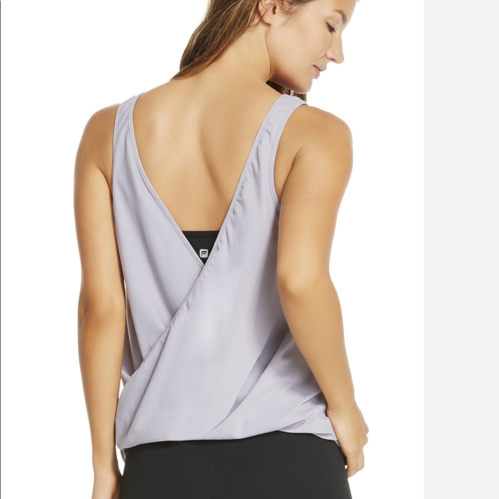 XS Fabletics lavender top. No bra included.